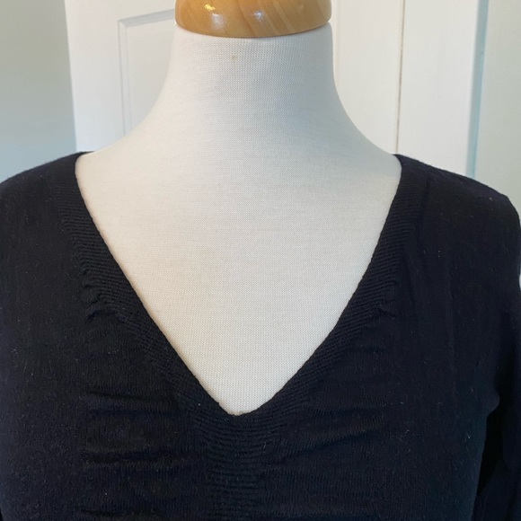 Express Black V-Neck Sweater Sz. Small. Beautiful and form-fitting. - Picture 2 of 8
